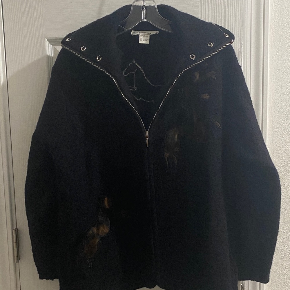 Chic Black Teddy Jacket for Women